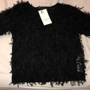 Women's Black Zara top
